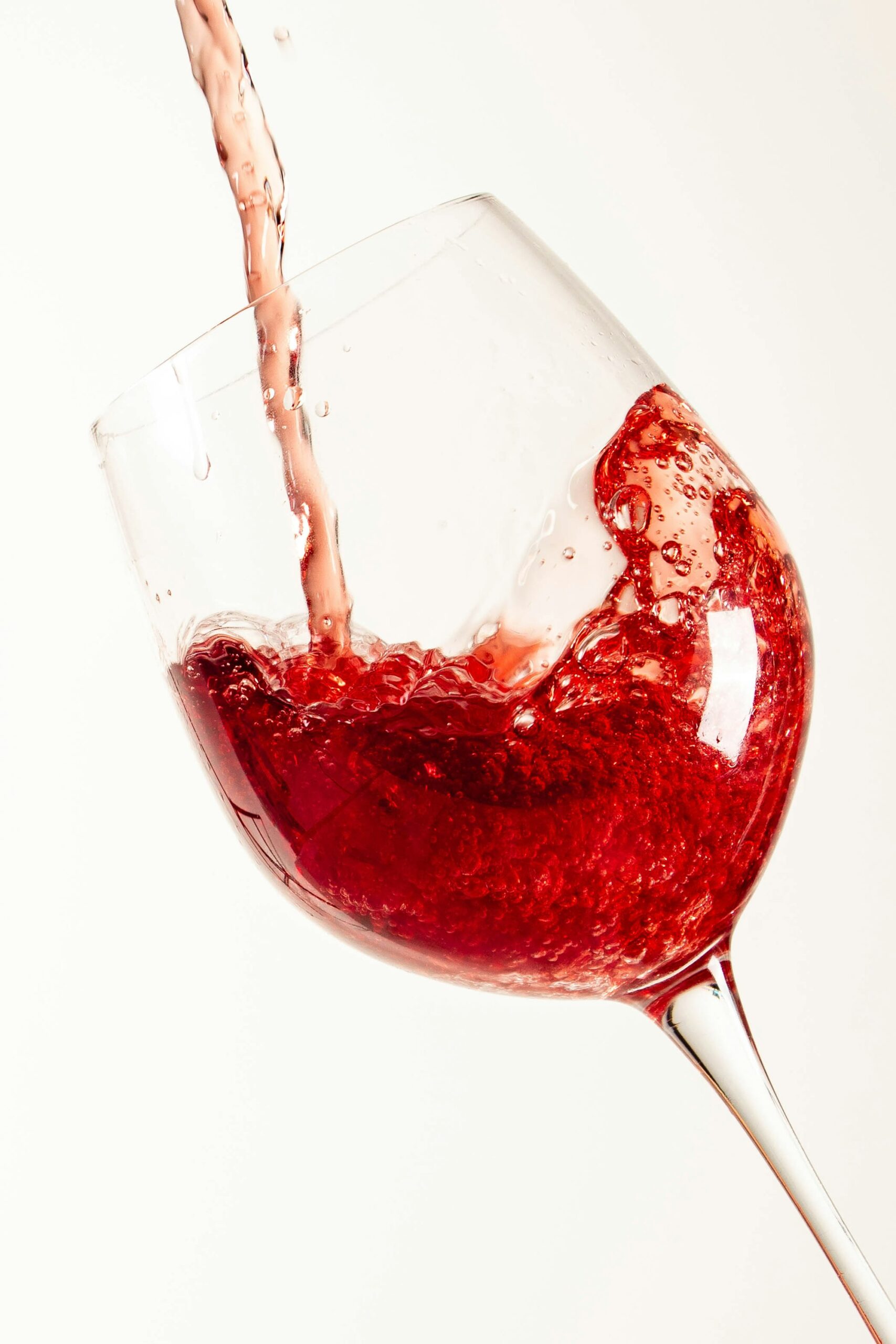 Alcohol en vetverlies, glas rode wijn